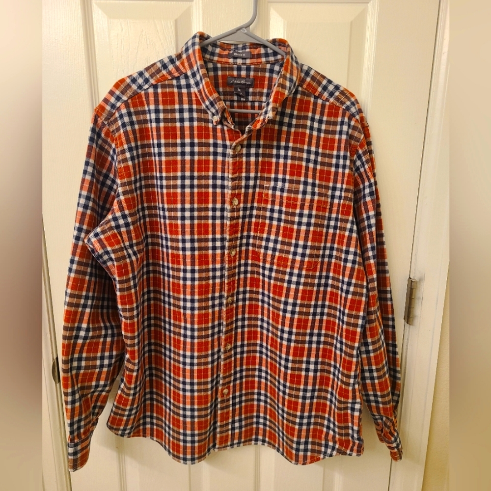 EUC Eddie Bauer Men's XL Flannel Shirt, Relaxed Fit